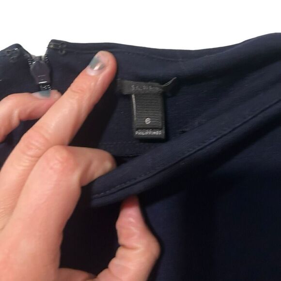 J. Crew Leather Panel Rear Zip Pixie Jodhpur Ankle Equestrian Pant Navy Size 6 - Picture 9 of 13